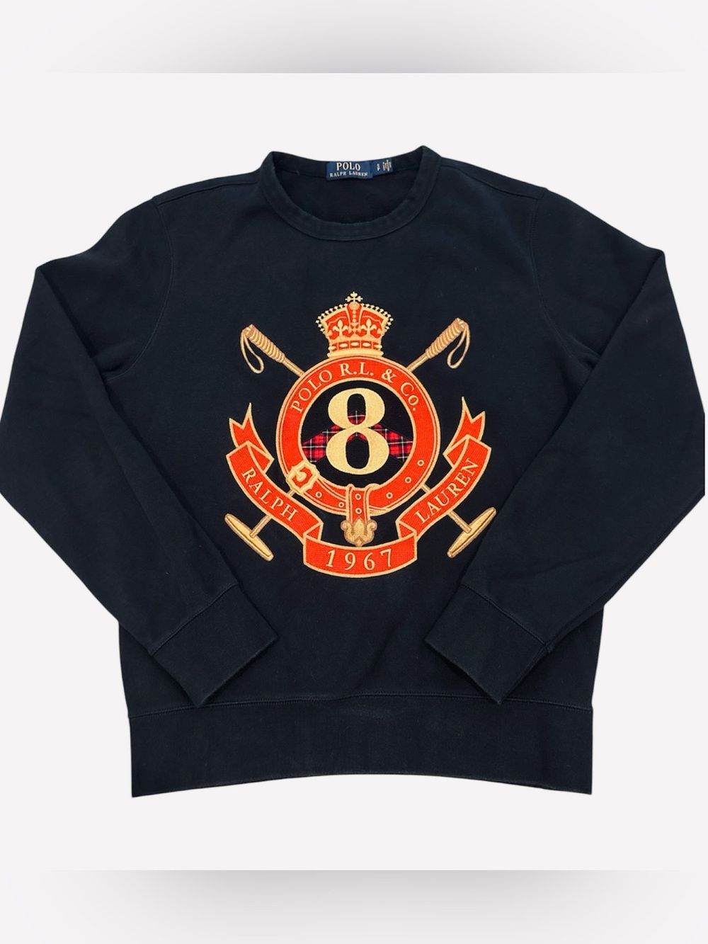 Polo by Ralph Lauren Lunar New Year Black Crest Graphic Crewneck Sweater Small